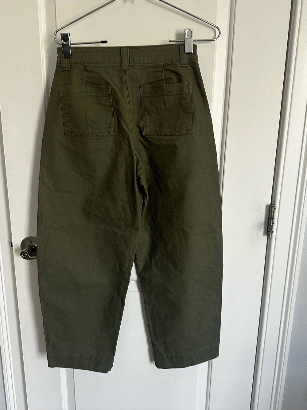 Olive Green high rise narrow leg pants